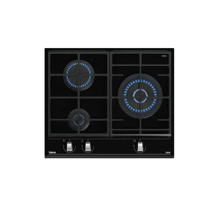 Стъклокерамичен газов плот GZC63310XB, 3 горелки, ExactFlame, (35948866)