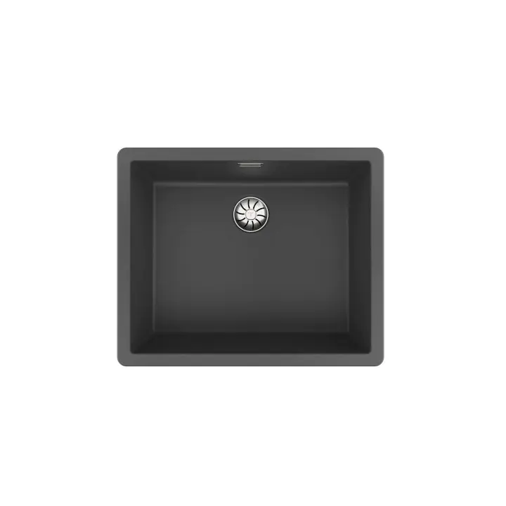 Гранитна мивка RADEAR105040MTG, за вграждане 2 в 1, за шкаф 60 см, тъмносива, (35948992)