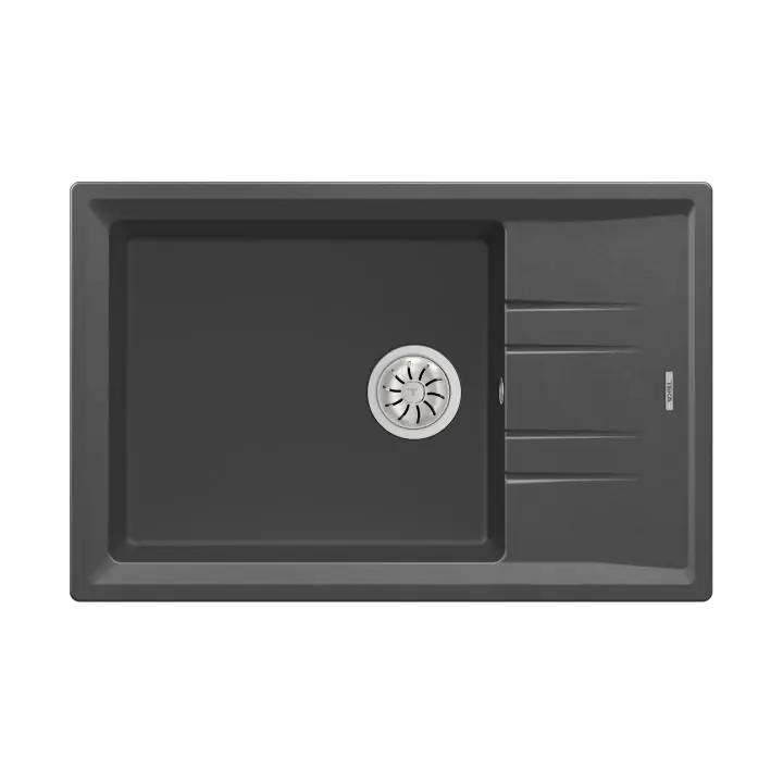 Гранитна мивка STONE60STG, обръщаема, за шкаф 60 см, тъмносива, (35949033)