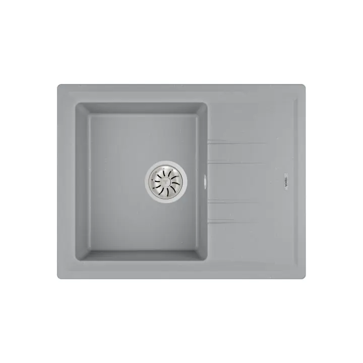 Гранитна мивка STONE45STG, обръщаема, за шкаф 45 см, сив металик, (35949034)
