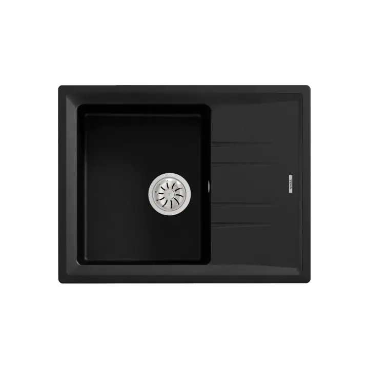 Гранитна мивка STONE45STG, обръщаема, за шкаф 45 см, черна, (35949035)