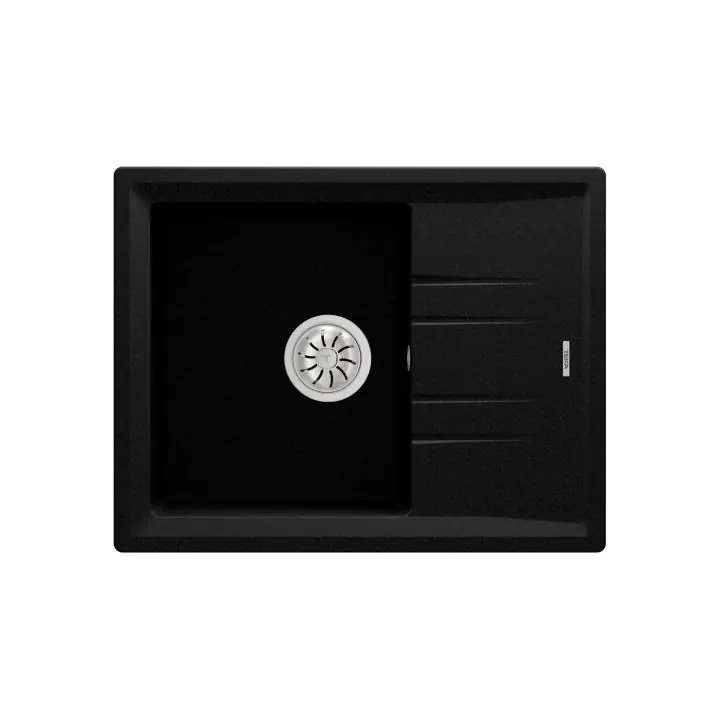 Гранитна мивка STONE45STG, обръщаема, за шкаф 45 см, черен металик, (35949037)