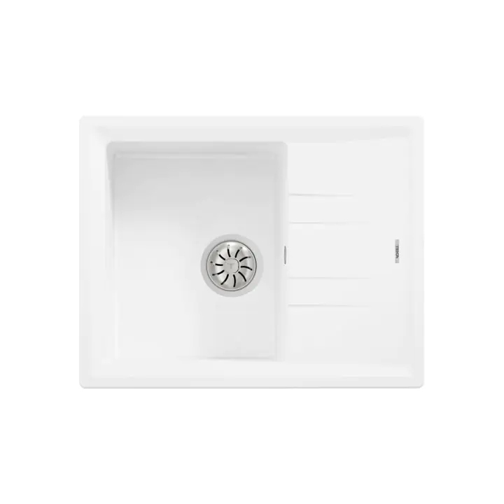 Гранитна мивка STONE45STG, обръщаема, за шкаф 45 см, бяла, (35949039)