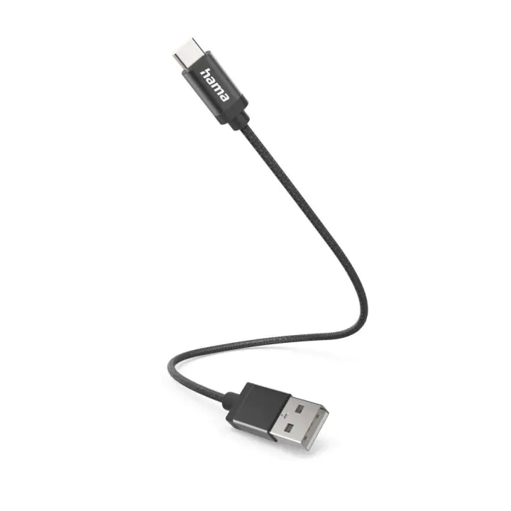 HAMA Кабел за зареждане, USB-C -USB A, 0.2м, черен, (35939077)