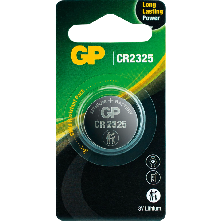 Литиева бутонна батерия GP CR-2325 3V 1 бр. в блистер /цена за 1 бр./, (35934876)
