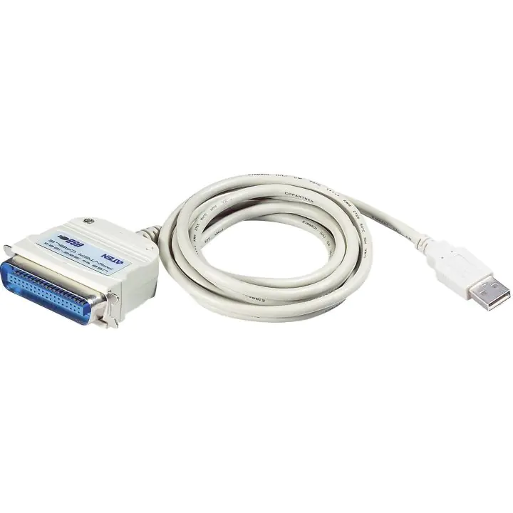 Кабел конвертор ATEN UC1284B, USB-A мъжко - IEEE1284, 1.8 m, (35935059)