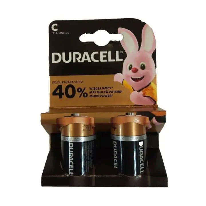 Алкална батерия DURACELL C LR-14 /2 бр. в опаковка/ 1.5V, (35936212)