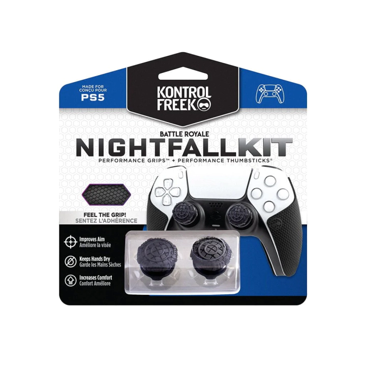 Аксесоар Kontrolfreek Performance Nightfall Kit PS5 с включени сменяеми бутони и грипове за DualSense, (35936867)