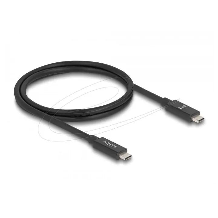 Delock Кабел E-Marker USB-C, 80 Gbps, 16K 60 Hz, PD 3.1 240 W, 1 m, черен, (35939509)