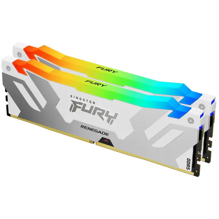 Памет Kingston Fury Renegade White RGB 32GB(2x16GB) DDR5 7200MHz CL38, (35937140)