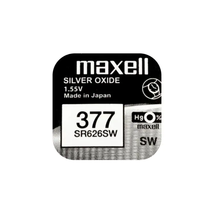 Бутонна батерия сребърна MAXELL SR626 SW /AG4/377/ 1.55V, (35932592)