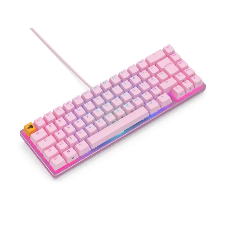 Геймърска механична клавиатура Glorious GMMK 2 Pink Compact- Fox Switches UK-Layout, (35938347)