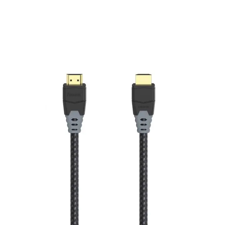 Кабел HAMA High Speed, HDMI мъжко - HDMI мъжко, 8K, 48GB/s, Ethernet , 1.5 м, Позл. конектори, Черен, (35935094)
