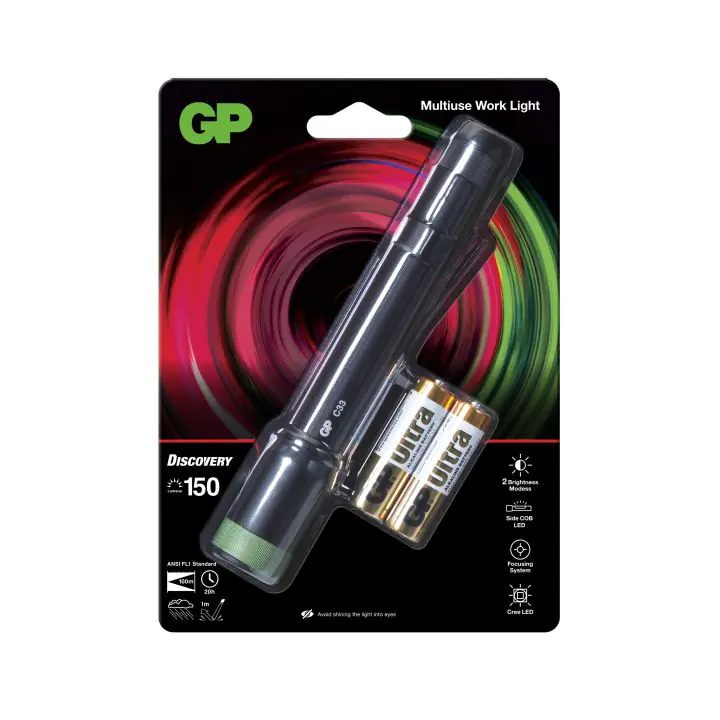 Фенер GP BATTERIES C33, LED, 150 lm, CREE Discovery TASK COD Light, (35933448)