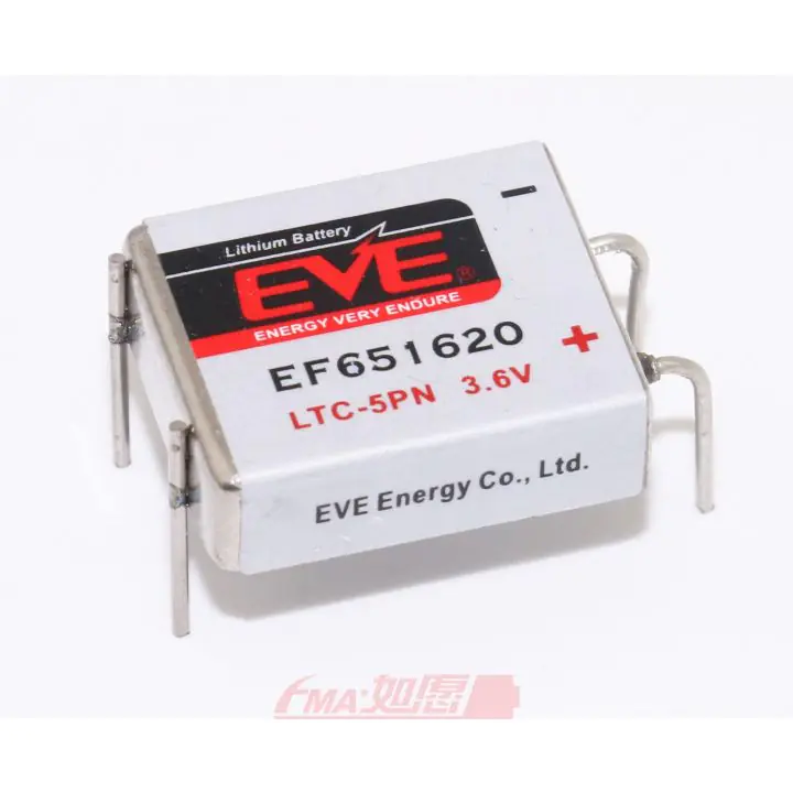 Литиево тионилхлоридна батерия LTC-5PN industrial 3,6V 550mAh EVE BATTERY, (35934460)