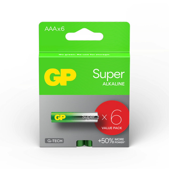 Алкална батерия GP SUPER LR03 AAA / 4+2 бр. в опаковка 1.5V GP-BA-24A21-SBV6, (35933264)