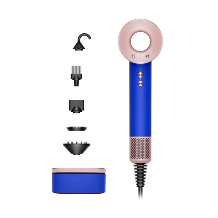 Сешоар Dyson Supersonic HD07 Bu/Bh, 1600W, 3 степени, син, (19180)