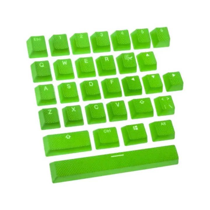 Капачки за механична клавиатура Ducky Green 31-Keycap Set Rubber Backlit Double-Shot US Layout, (35934032)