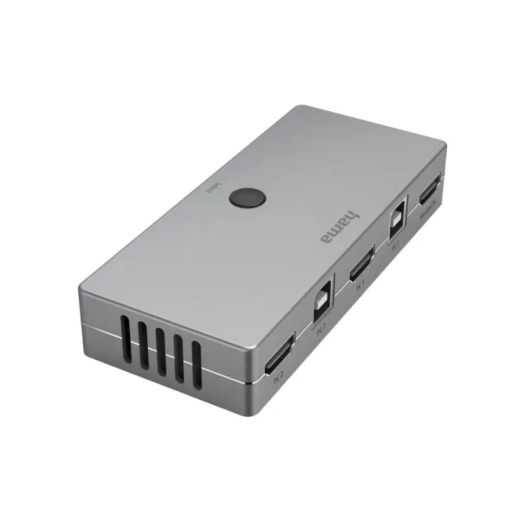 KVM превключвател Hama Connect2Switch, 4-портов, USB, HDMI, Вкл. кабели, (35935615)