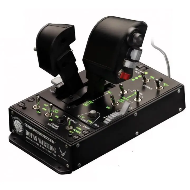 Жичен джойстик, авиосимулатор Thrustmaster HOTAS Warthog Dual Throttles за PC, Черен, (35932722)