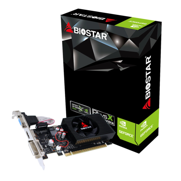 Видео карта BIOSTAR GeForce GT730, 4GB, GDDR3, 128 bit, DVI-I, D-Sub, HDMI, (35934309)