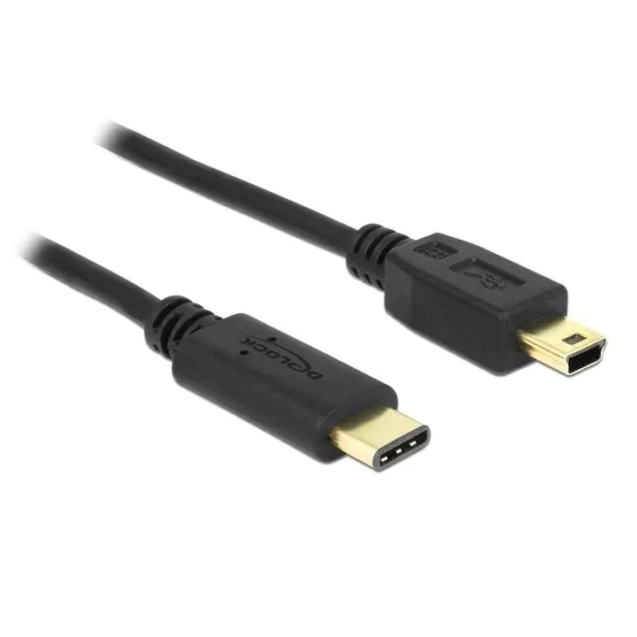 Кабел DeLock, USB-C мъжко - USB-B мъжко, USB 2.0, 0.5 м, Черен, (35936061)
