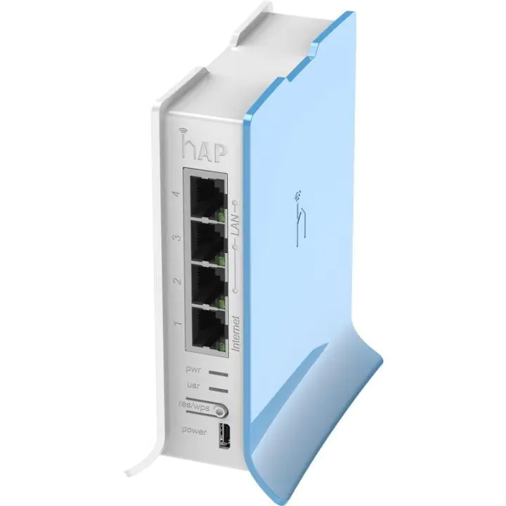 Безжичен Access Point MikroTik hAP lite RB941-2nD-TC, 32MB RAM, 4xLAN, built-in 2.4Ghz 802.11b/g/n, tower case, (35933242)