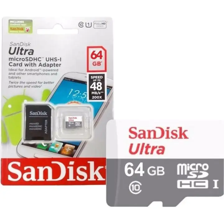 Карта памет SANDISK Ultra microSDHC UHS-I, 64GB, (35934180)