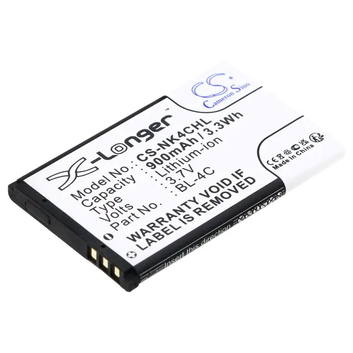 Батерия за мобилен телефон NOKIA 6100, 6200, 107, 108 BL-4C LiIon 3,7V 900mAh CAMERON SINO, (35934409)