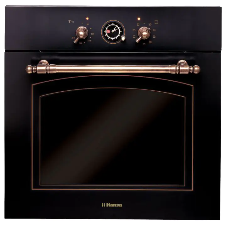 Готварска фурна за вграждане Hansa BOES68269, Ретро дизайн, 65л, 8 програми, Черен, (13800)
