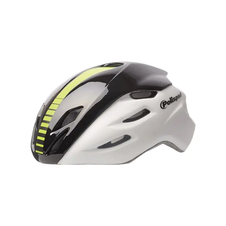 Аксесоар за велосипед Polisport, каска AERO ROAD (M=54/58), WHITE MATTE/BLACK GLOSS/FLUO YELLOW - 8739800002 Каски, 25468