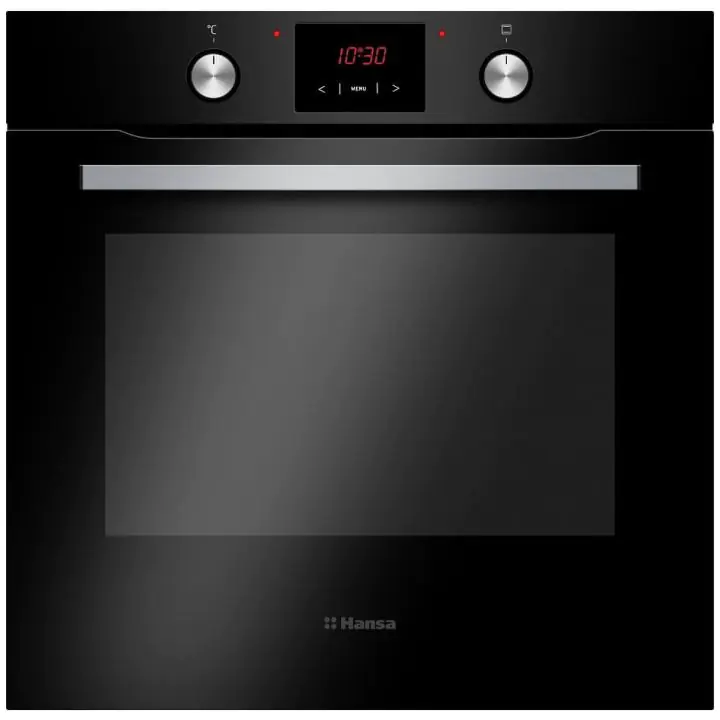 Готварска фурна за вграждане Hansa BOES684001, 77л, 8 програми, Телескопични водачи, LED сензорен дисплей, Черен, (13873)