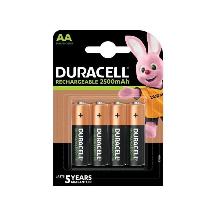 Акумулаторна батерия DURACELL R6 AA, 2500mAh NiMH, 1.2V, 4 бр. в опаковка, (35937190)