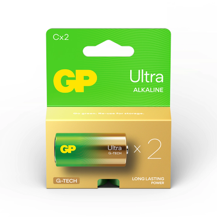 Алкална батерия GP ULTRA LR14 /2 бр. в опаковка/ 1.5V, (35932526)