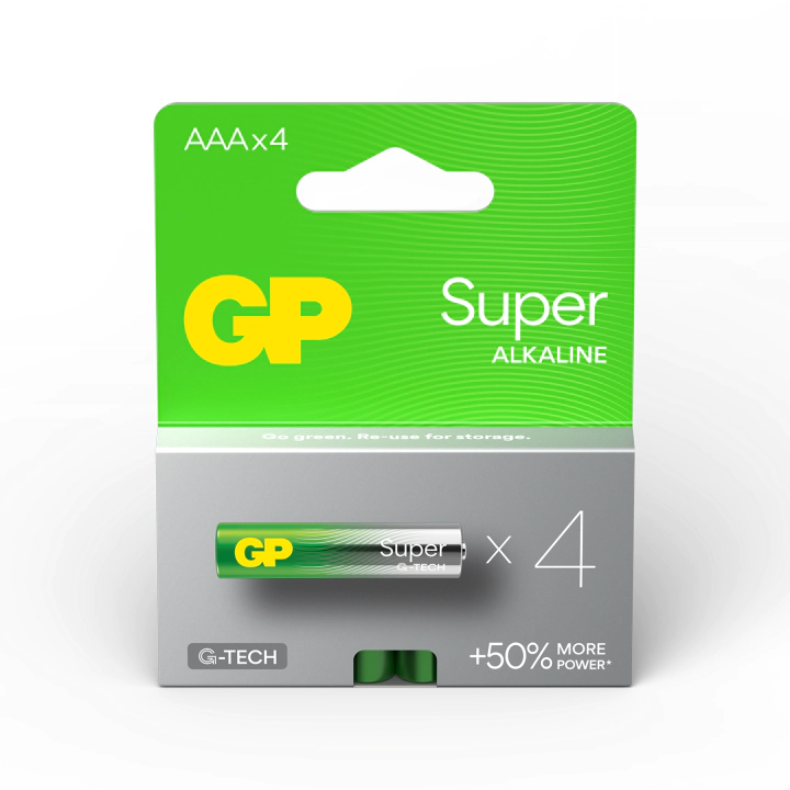 Алкална батерия GP SUPER LR03 AAA, 4 бр. в опаковка / блистер, 1.5V,GP-BA-24A21-SB4, (35933878)