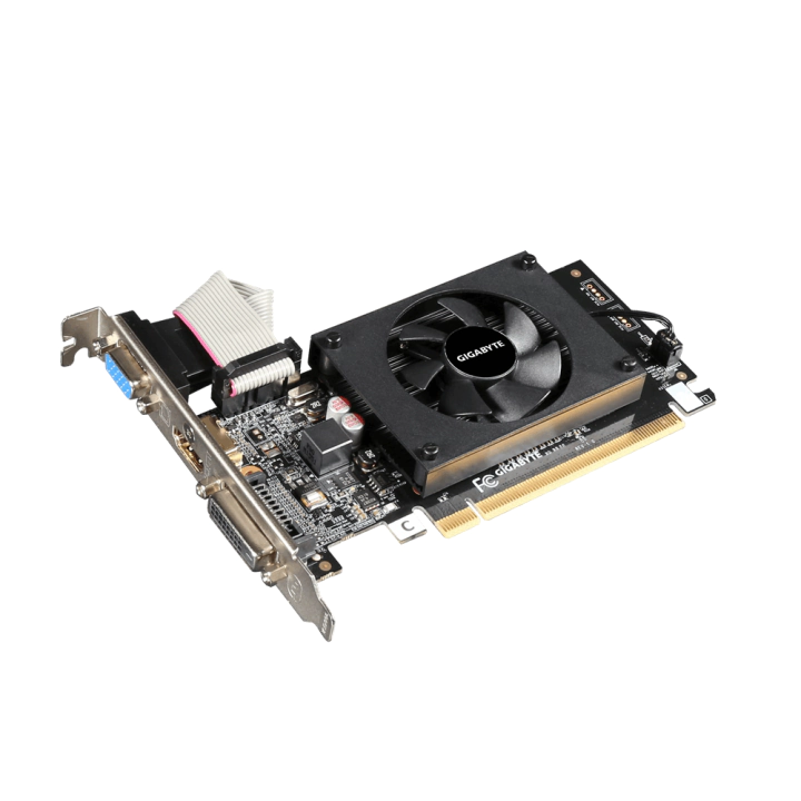 Видео карта GIGABYTE GV-N710D3-2GL, 2GB, GDDR3, 64 bit, DVI-D, D-Sub, HDMI, rev 1.0, (35932707)