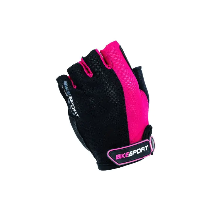 Аксесоар за велосипед Bikesport GLM GLOVES GEL S BLACK/PINK Дрехи ръкавици Дамски ръкавици, 27967