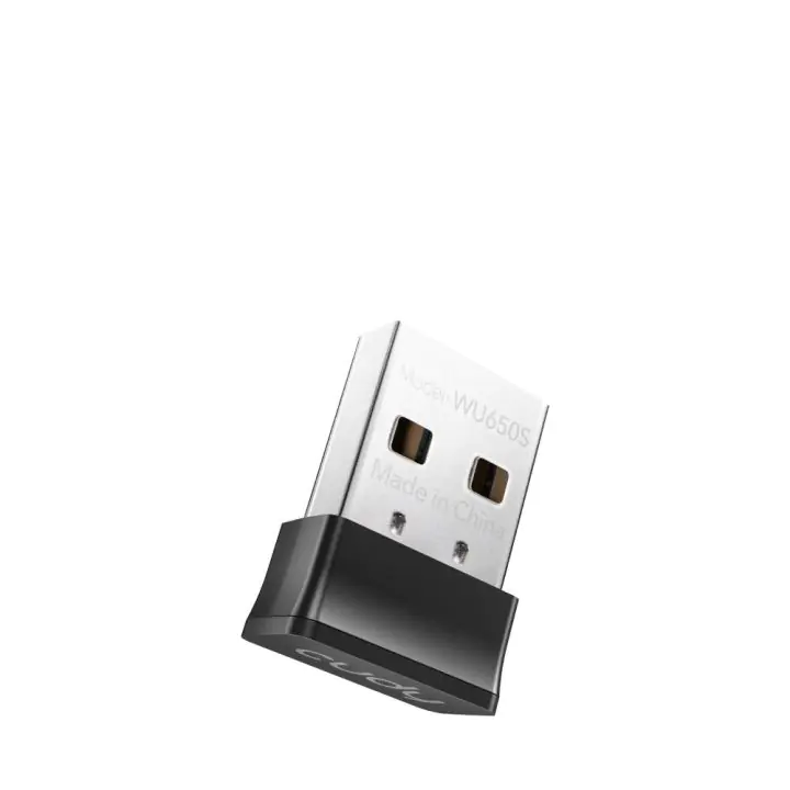 Безжичен нано адаптер Cudy WU650S, USB 2.0, 2.4/5 Ghz, Вградена антена 2dBi, (35935293)