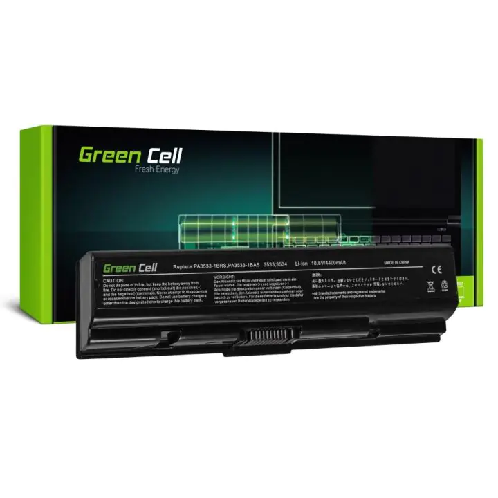Батерия за лаптоп GREEN CELL, Toshiba Satellite A200 A300 A500 L200 L300 L500 PA3534U, 10.8V, 4400 mAh, (35933473)