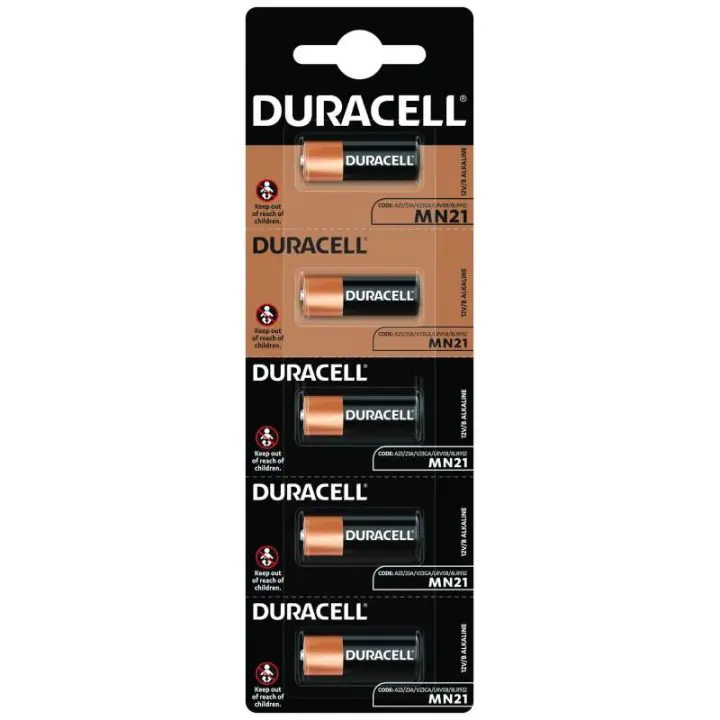 Алкална батерия DURACELL 12 V /5бр./в пакет/ цена за 1 бр./ за аларми А23 MN21, (35936457)