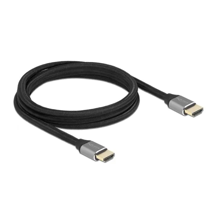 Кабел Delock Ultra High Speed, HDMI мъжко - HDMI мъжко, 48 Gbit/s, 8K 60 Hz, 2 м, Сив, (35934871)