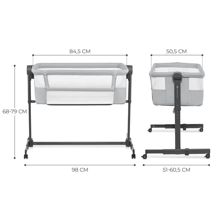 KinderKraft NESTE UP 2 бебешка кошара LIGHT GREY, (35943770)