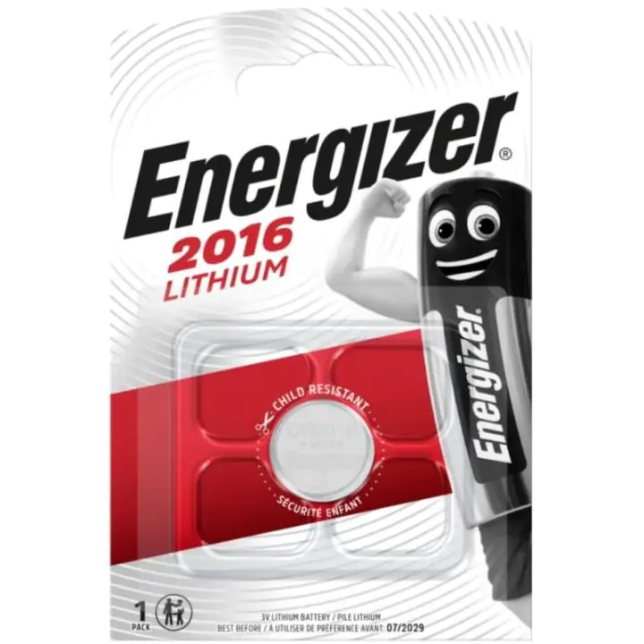 Бутонна батерия литиева ENERGIZER CR2016, 3V, 1 бр. в блистер, (35936469)