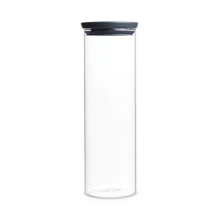 Буркан стъклен Brabantia Stackable 1.9L, Dark Grey, (35940953)