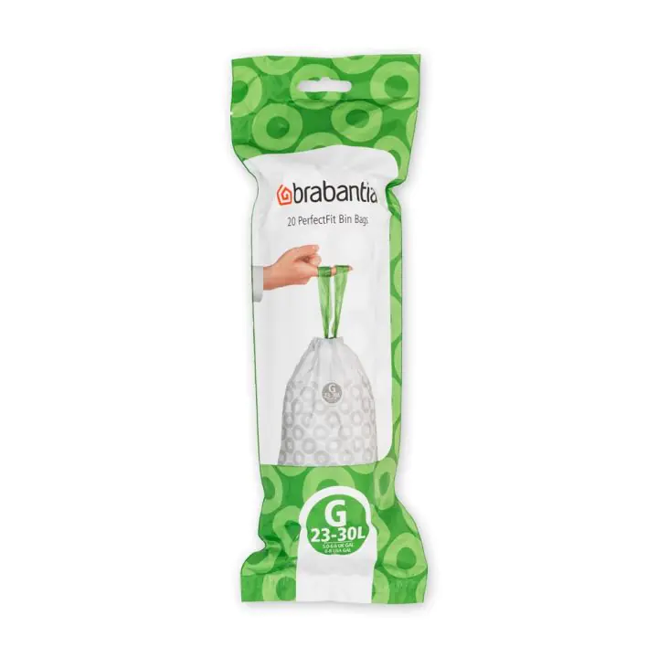 Торба за кош Brabantia PerfectFit NewIcon/Touch размер G, 23-30L, 20 броя, ролка, (35940783)