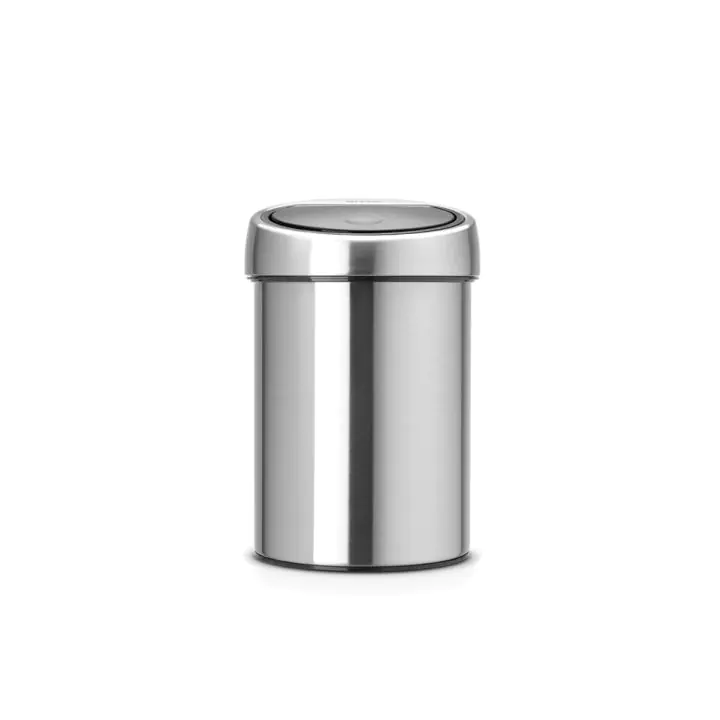 Кош за смет Brabantia Touch Bin 3L, Matt Steel Fingerprint Proof, (35941003)