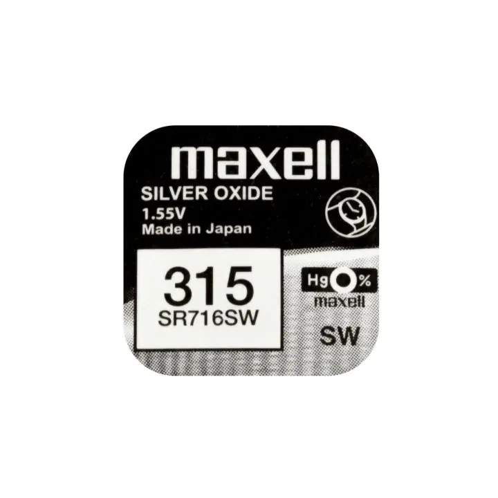 Бутонна батерия сребърна MAXELL SR716 SW 1.55V /315/, (35932593)