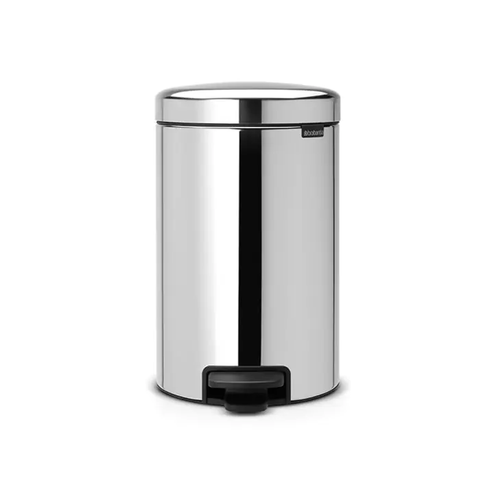 Кош за смет с педал Brabantia NewIcon 12L, Brilliant Steel, метална кофа, (35941085)