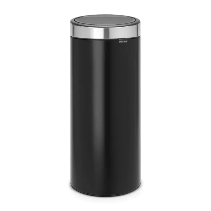 Кош за смет Brabantia Touch Bin New 30L, Matt Black, FPP капак, (35941141)