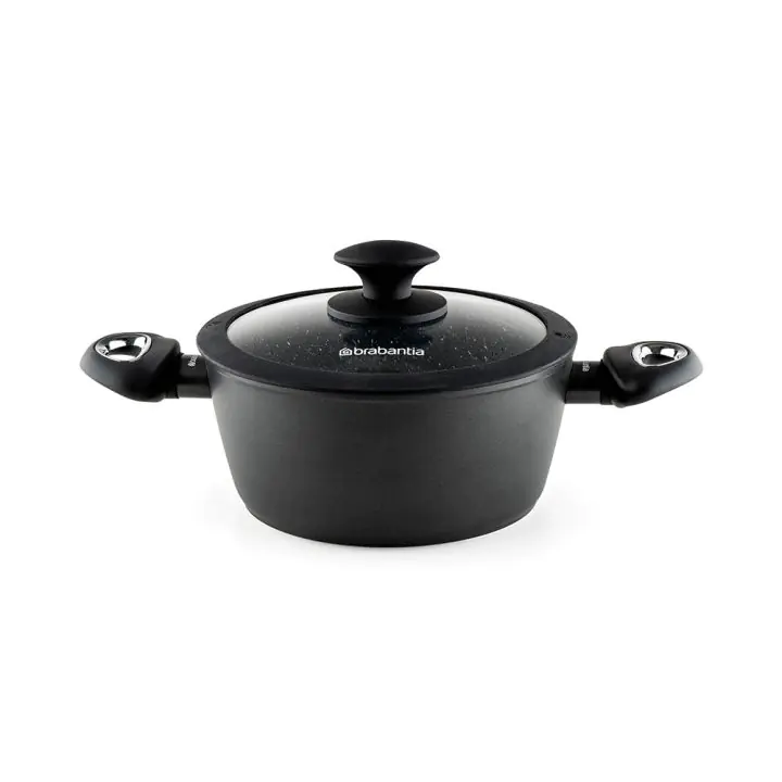 Тенджера Brabantia Rock 20 cm, 2.4L, с капак, (35940942)
